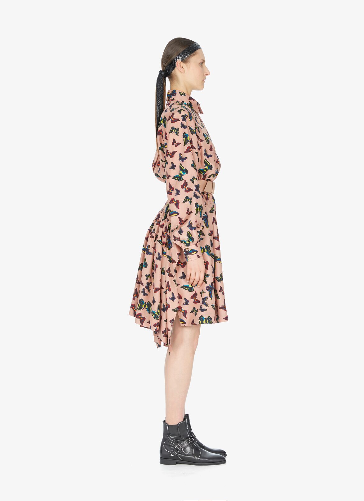 LONG SLEEVE DRESS TAFFETAS PAPILLONS NUDE ALAÏA  LONG SLEEVE DRESS TAFFETAS PAPILLONS NUDE ROSA CIPRIA